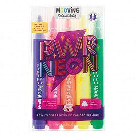 RESALTADOR MOOVING PWR NEON BLISTER SURTIDO X 5 U.2636310