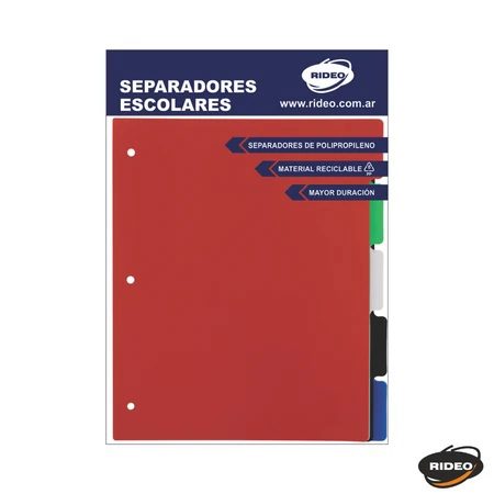 SEPARADOR RIDEO N3 5 POS CLASICO POLIPROP