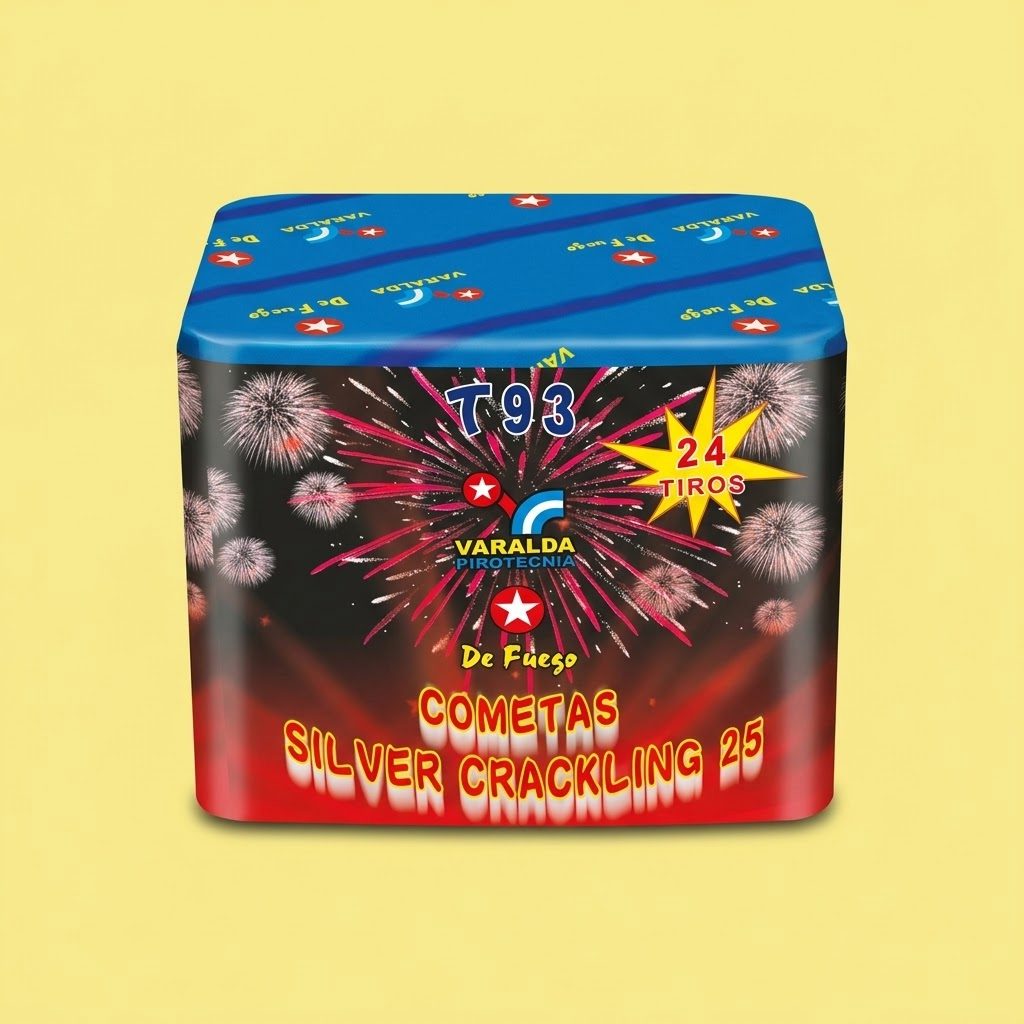 TORTA COMETAS SILVER CRACKLING 25M T93