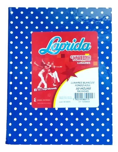 CUADERNO LAPRIDA LUNARES T.D. AZUL X 50 HJS RAY.0011550