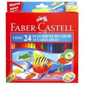 LAPICES DE COLORES FABER CASTELL X 24 ACUARELABLE 0665634