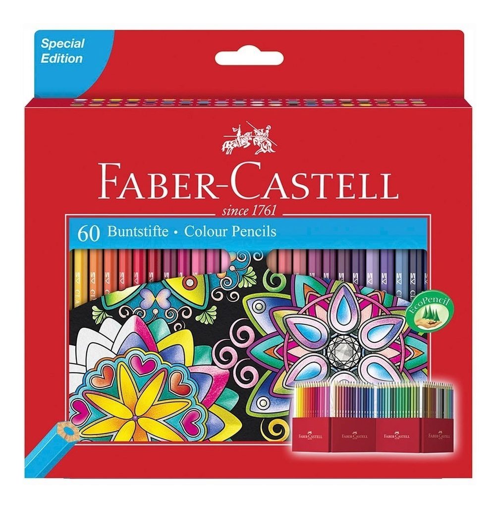 LAPICES DE COLORES FABER CASTELL X 60 LARGOS 0665360