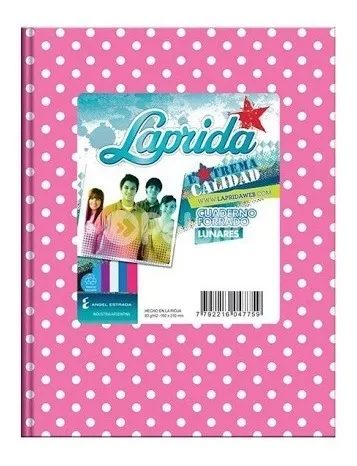 CUADERNO LAPRIDA LUNARES T.D. ROSA X 50 HJS RAY.0011554