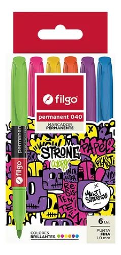 MARCADOR FILGO 040 BRILLANTE X6 EN CAJA