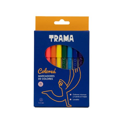 MARCADOR TRAMA ESCOLAR BLISTER X10 0055610