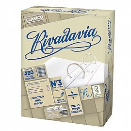 REPUESTO RIVADAVIA CLASICO S/B X 480 HJS. CUADRICULADO 0011013