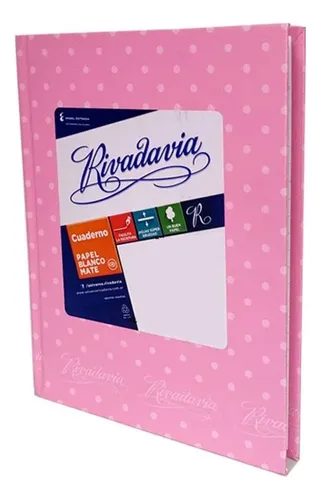 CUADERNO RIVADAVIA LUNARES T.D. ROSA X 50 HJS RAY.0010594