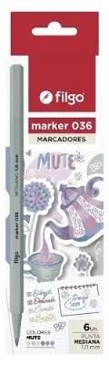 MARCADORES FILGO MARKET 036 X6 MUTE