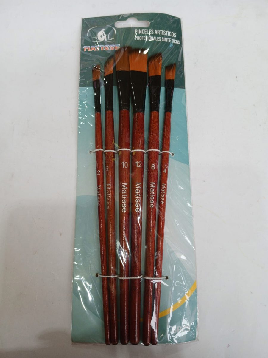 SET DE PINCEL PROF MATISSE X6 CHANFLE SINTETICO 1112