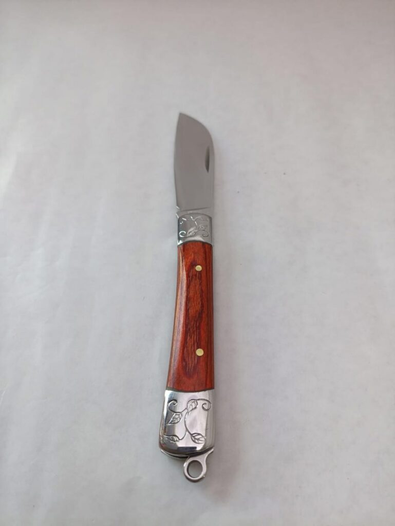 CUCHILLO PLEGABLE MANGO MADERA NF6925