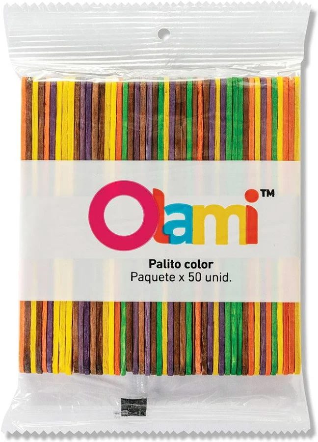 PALITO PARA HELADO OLAMI COLOR X 50 UNIDADES 2382101