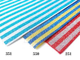 GOMA EVA GLITTER RAYADA COLOR