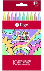 MARCADORES FILGO 2220 X10 PASTEL ESCOLAR CM2210-E10-PAS