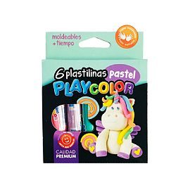 PLASTILINA PLAYCOLOR X6 UDS PASTEL 1650401