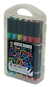 MARCADORES ACRYLICO X12 EN ESTUCHE ST43527