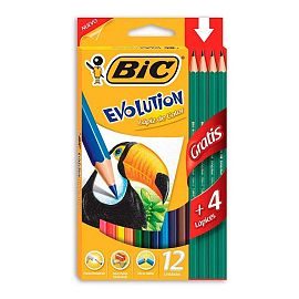 LAPICES DE COLORES BIC EVOLUTION LARGO X12 0095112