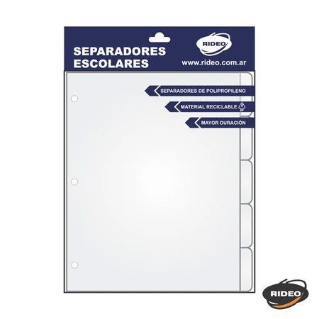 SEPARADOR RIDEO ESCOLAR CRISTAL 5 POSICIONES