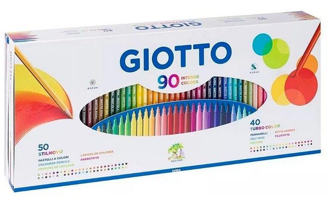 SET DE LAPICES DE COLORES Y MARCADORES GIOTTO X 90 PIEZAS.2830180
