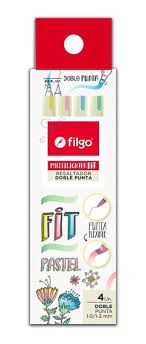 RESALTADOR FILGO MULTILIGHTER FIT DOBLE PASTEL X4
