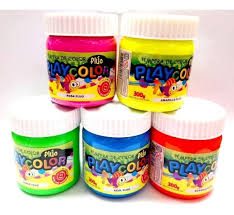 TEMPERA PLAYCOLOR FLUO ROJO POTE 250GRS
