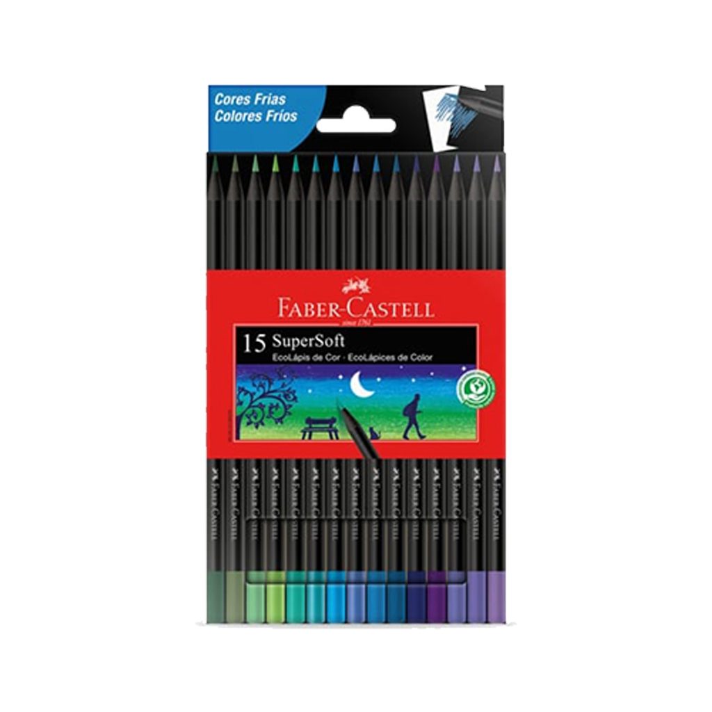 LAPICES DE COLORES FABER CASTELL X 15 SUPERSOFT FRIOS 0665820