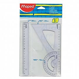 CONJUNTO GEOMETRICO MAPED 3 PIEZAS 20CM 0756500