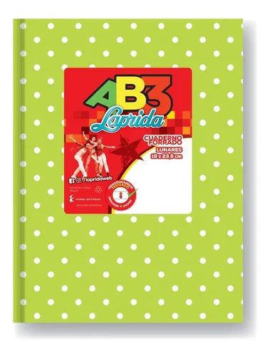 CUADERNO LAPRIDA AB3 LUNARES T.D. VERDE MANZANA X 50 HJS RAY.0011818