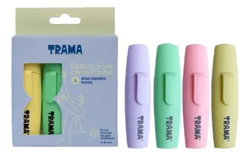 RESALTADOR TRAMA PASTEL BLISTER X4 0053150