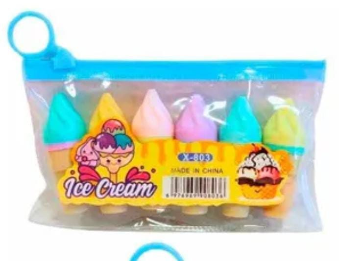 RESALTADOR HELADO FANTASIA ESTUCHE X6 ST44421