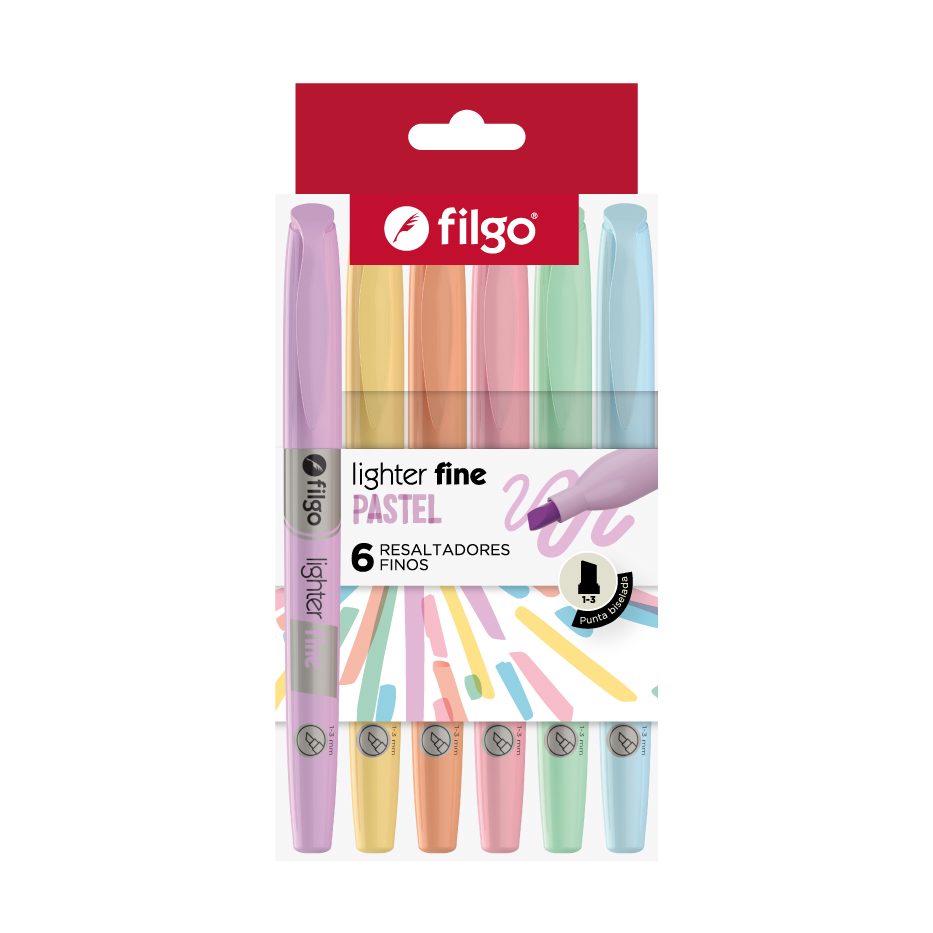RESALTADOR FILGO LIGHTER FINE PASTEL X6