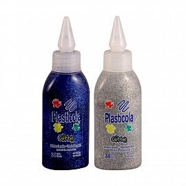 ADHESIVO CON GLITTER PLASTICOLA X 38 GRS AZUL 0151643 ST03184