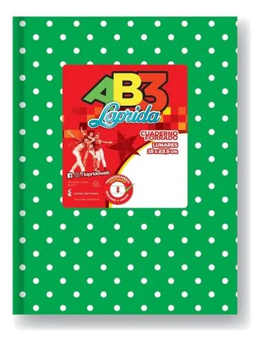 CUADERNO LAPRIDA AB3 LUNARES T.D. VERDE X 50 HJS RAY.0011812