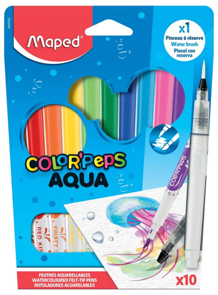 MARCADOR MAPED COLOR PEPS AQUA AL AGUA X 10