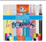 MARCADORES EZCO ACRILICOS CAJA X12