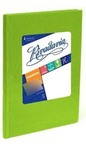 CUADERNO RIVADAVIA ARAÑA T.D. VERDE MANZANA X 50 HJS RAY.0010458