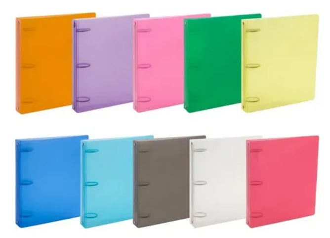 CARPETA AVIOS ESCOLAR 3 X 40 MM PP TONALIZADA AZUL 2541902