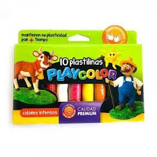 PLASTILINA PLAYCOLOR EN BARRA X10