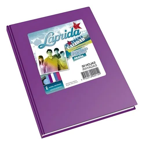CUADERNO LAPRIDA ARAÑA T.D. LILA X 50 HJS RAY. 0011407