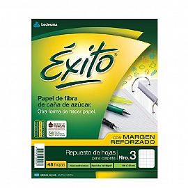 REPUESTO EXITO C/MARGEN REFORZADO X 48 H. CUADRICULADO 0022046