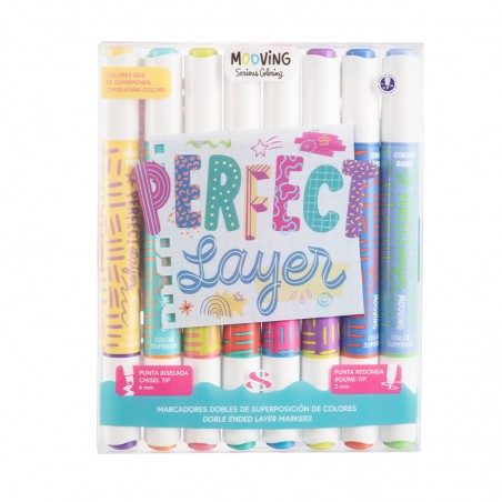 MARCADOR MOOVING DOBLE PUNTA PERFECT LAYER SUPERPOSICION X8 UDS 2636281
