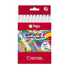 MARCADORES FILGO PINTO CONICO X10 EN CAJA 2221