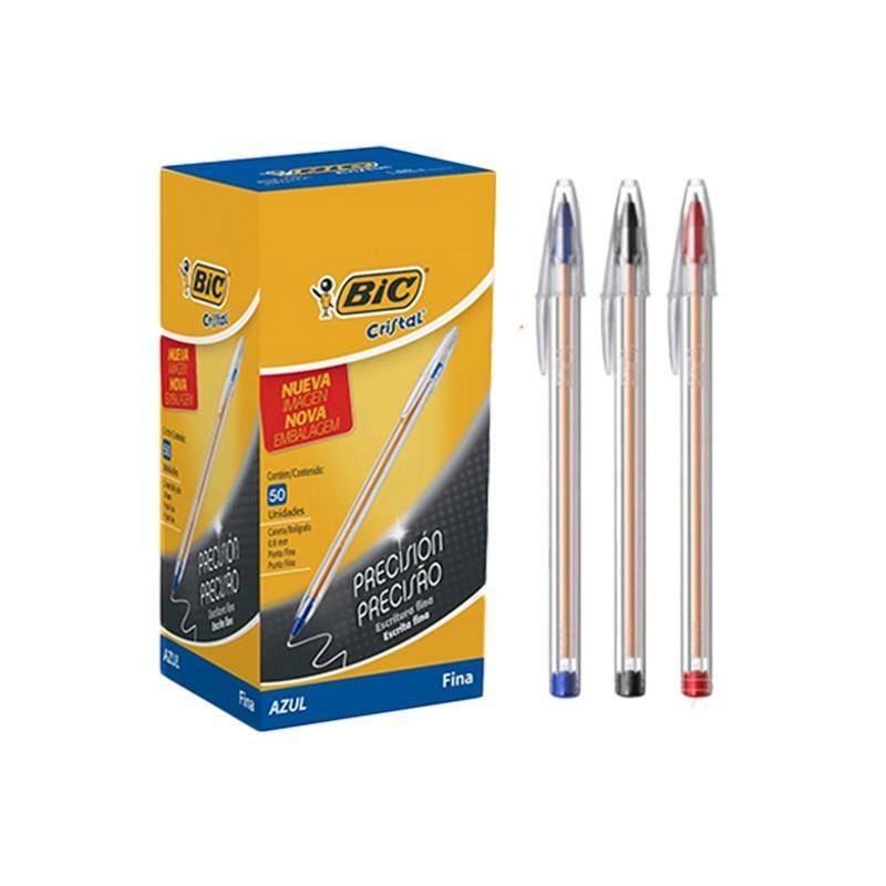 BOLIGRAFO BIC CRISTAL FINA 0.8 MM CAJA X50