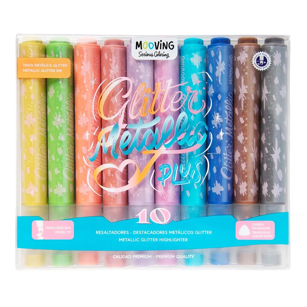 RESALTADOR MOOVING X10 GLITTER METALLIC PLUS 2636324