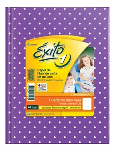 CUADERNO EXITO E1 LUNARES T.D LILA X 48 HJS RAY.0020587