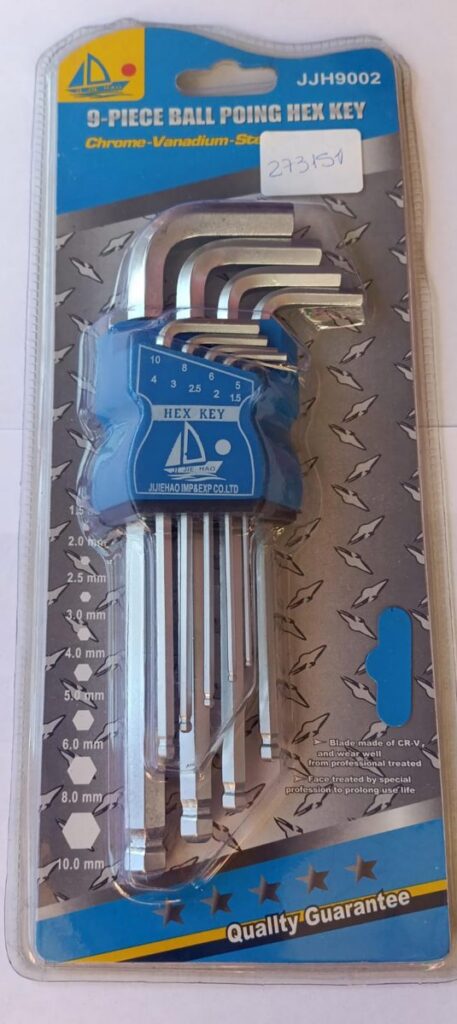 LLAVE ALLEN MEDIO X9 PCS TL39675