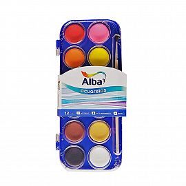 ACUARELA ALBA ESCOLAR ESTUCHE X12 COLORES 0698512