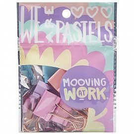SUPER CLIP BINDER MOOVING PASTEL X 6 U. (25 MM.) 2637236