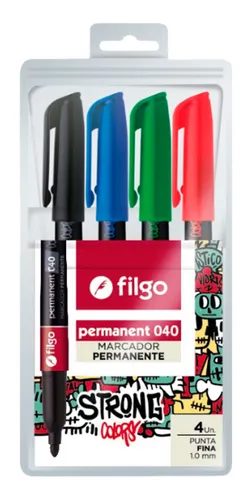 MARCADOR FILGO PERMANENTE 040 FINO X4 CLASICO