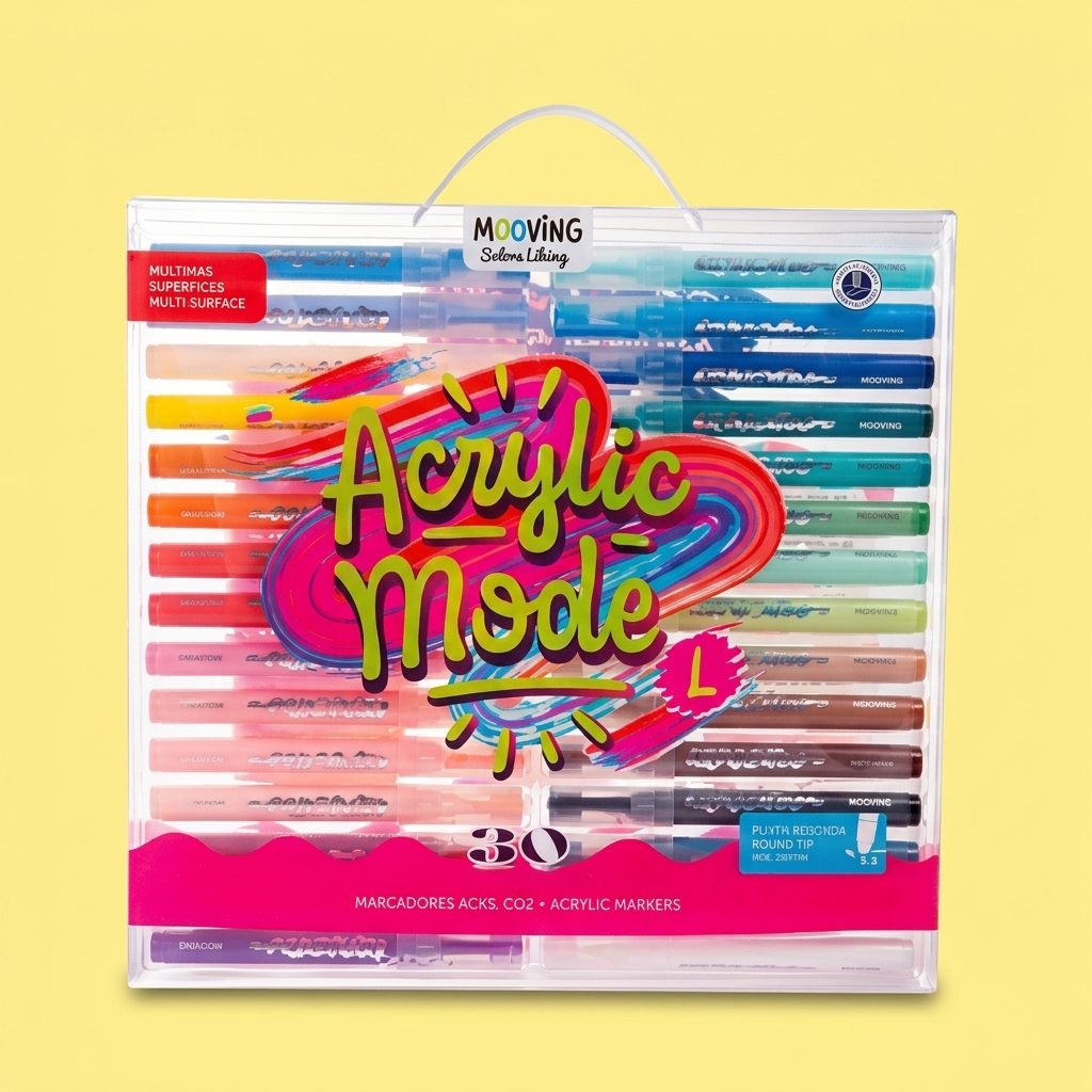 MARCADOR MOOVING ACRYLIC MODE BLISTER X60 COLORES 2636293