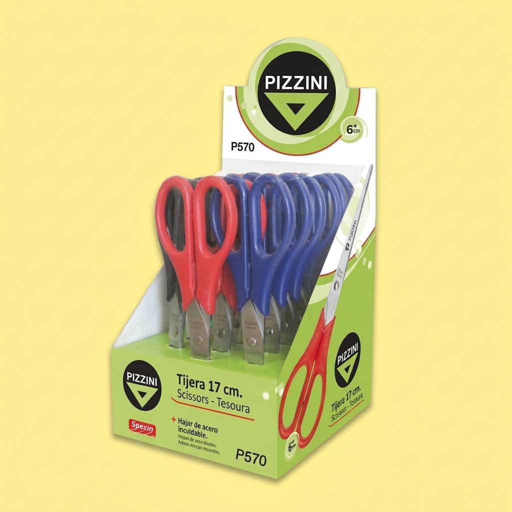 TIJERA COMERCIAL PIZZINI DISEÑO ERGONOMICO DE 17 CM. 0191850